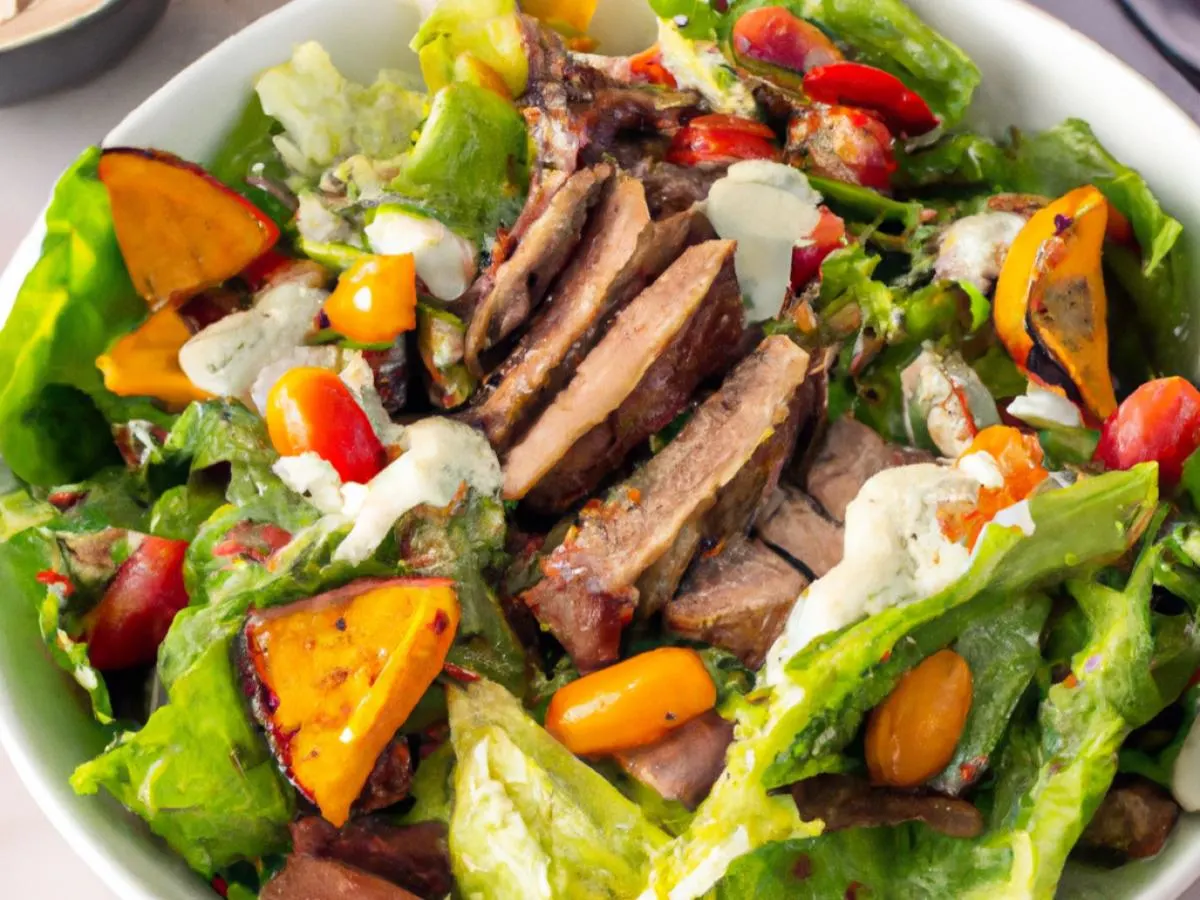 [Special Diet] Dairy-Free Grilled Steak Southwest Salad (no beans relish)