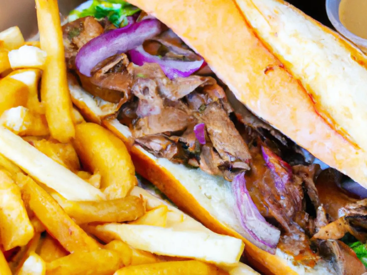 Jerk Pork Sandwich with Fries Boxed Meal Jerk Pork Sandwich with Fries Boxed Meal