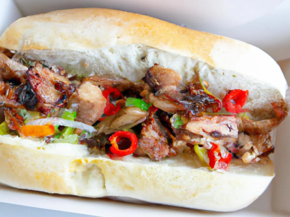 Jerk Pork Sandwich with Potato Salad Boxed Meal Jerk Pork Sandwich with Potato Salad Boxed Meal