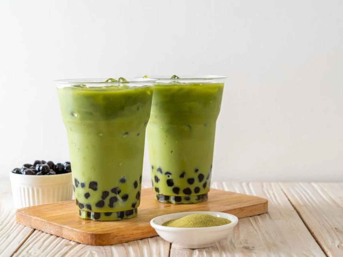 Signature Matcha Latte with Tapioca [Half Sweet]