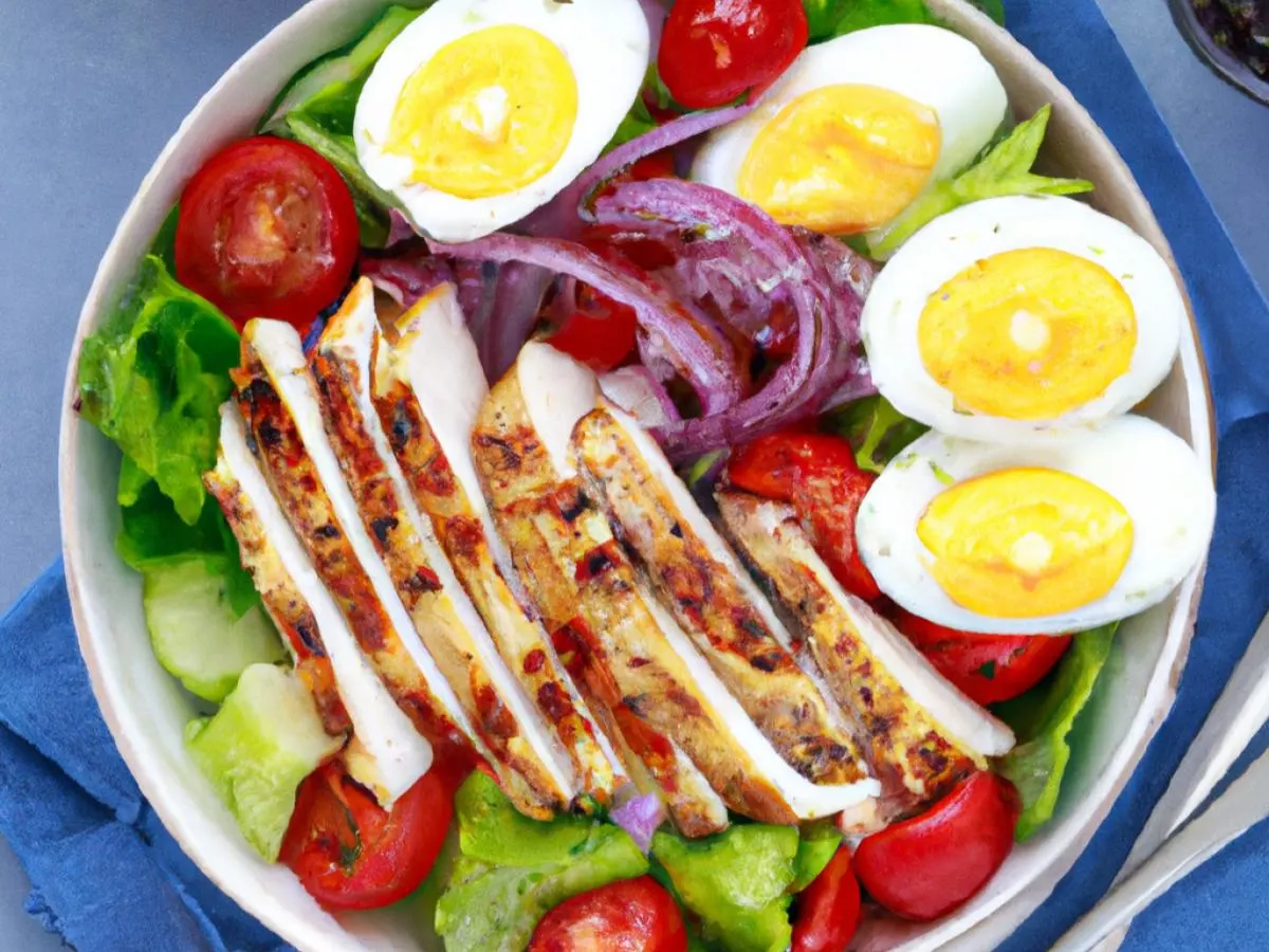 [Special Diet] Dairy-Free Grilled Cobb Chicken Salad (no bacon)