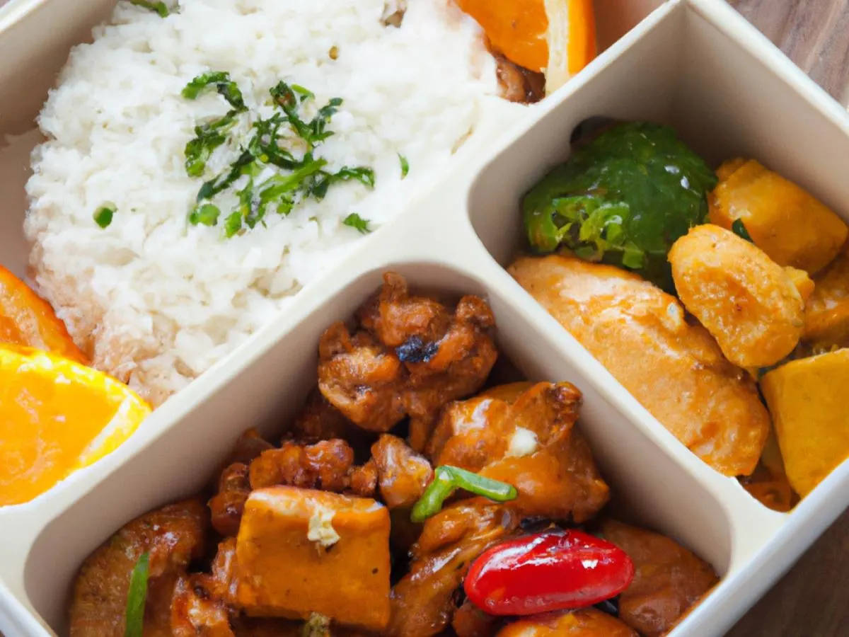 Orange Chicken, Kung Pao Chicken, Steamed Jasmine Rice, Bok Choy and Garlic Orange Chicken, Kung Pao Chicken, Steamed Jasmine Rice, Bok Choy and Garlic