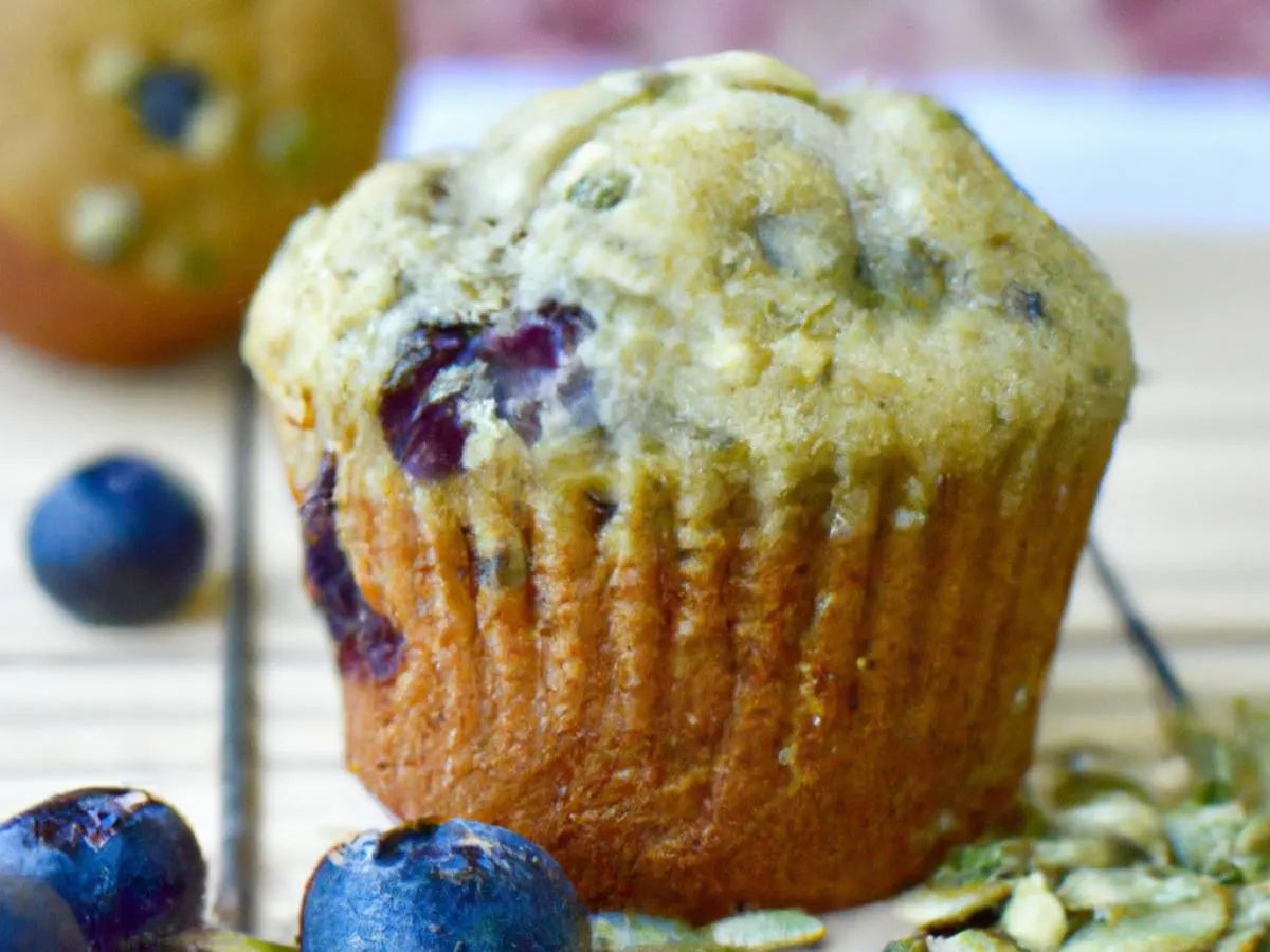 Vegan Blueberry Hemp Muffin Vegan Blueberry Hemp Muffin