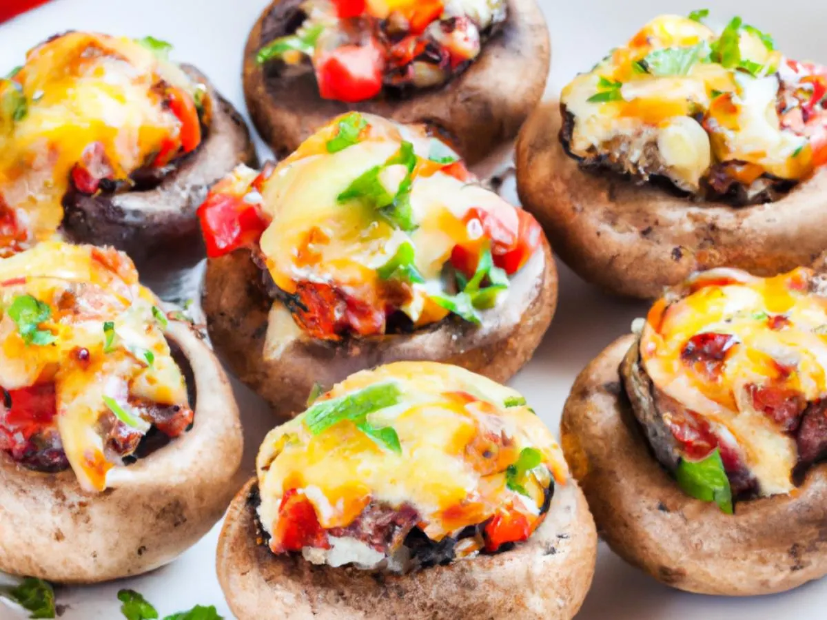 Stuffed Mushrooms with Veggies and Mozzarella Stuffed Mushrooms with Veggies and Mozzarella