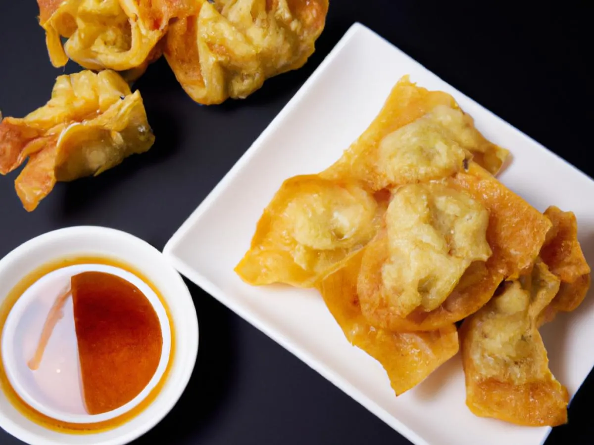 Shrimp and Pork Fried Wonton w/dipping sauce Shrimp and Pork Fried Wonton w/dipping sauce