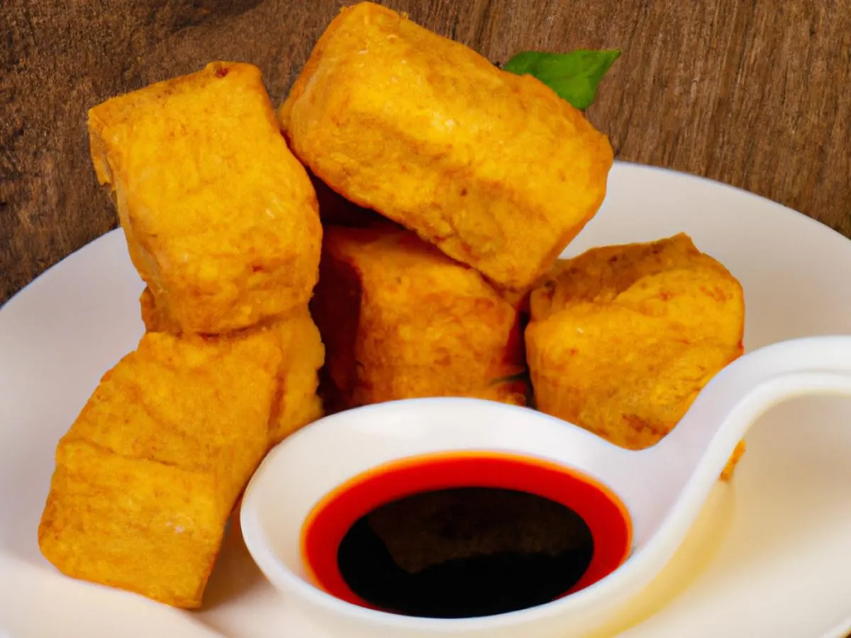 Deepfried Tofu w/dipping sauce Deepfried Tofu w/dipping sauce