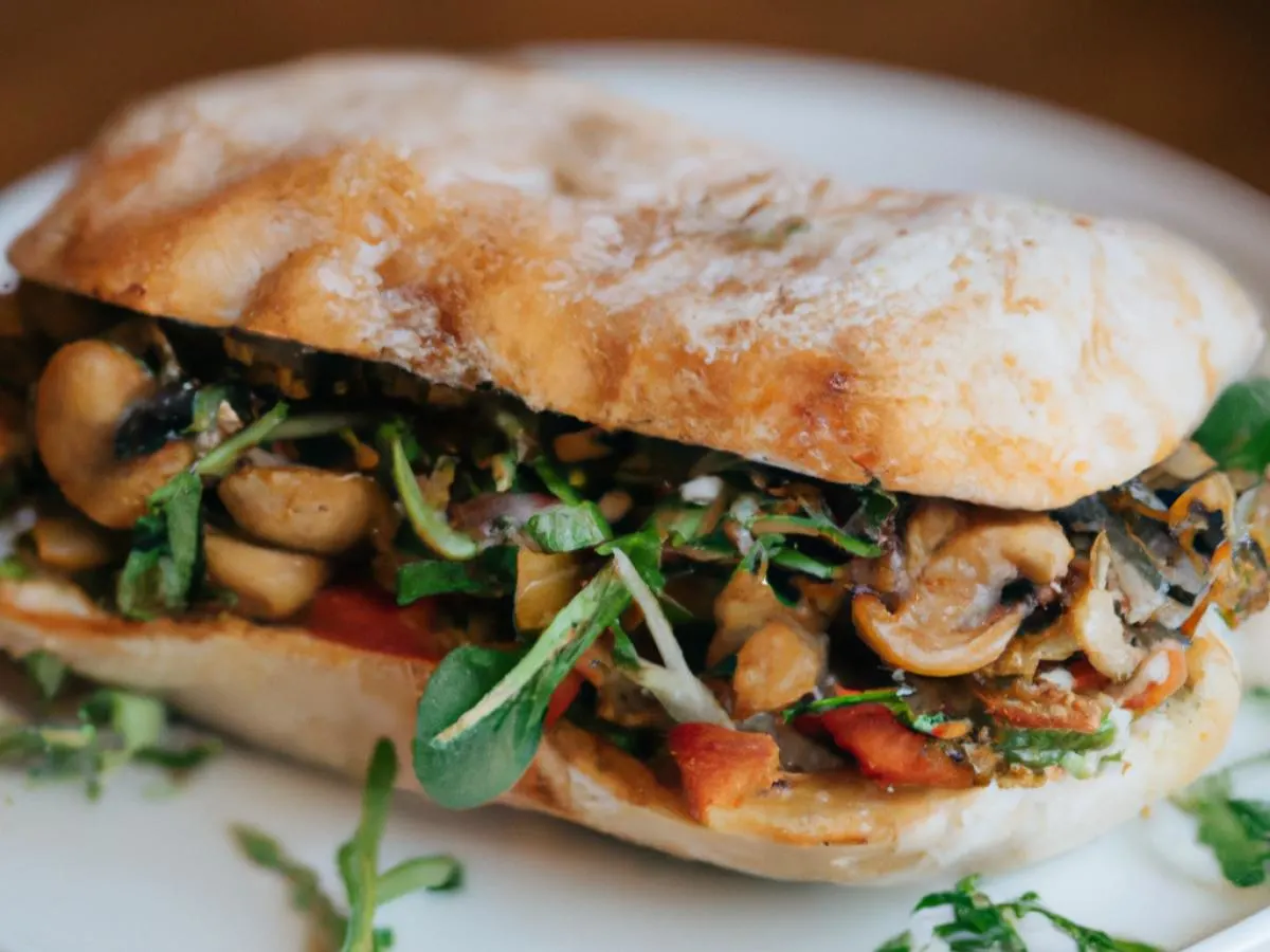 Vegetarian Sandwich with Brussels Sprouts Vegetarian Sandwich with Brussels Sprouts