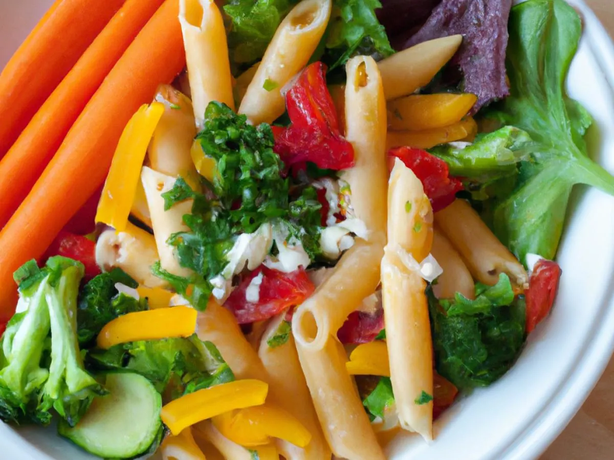 Gluten Free Pasta Primavera and Garden Green Salad Gluten Free Pasta Primavera and Garden Green Salad