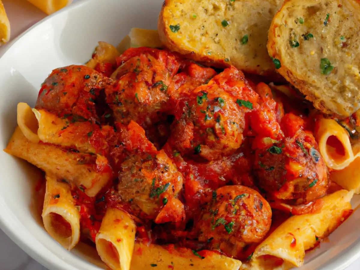 Penne with Meatballs and Marinara Sauce [18 oz]