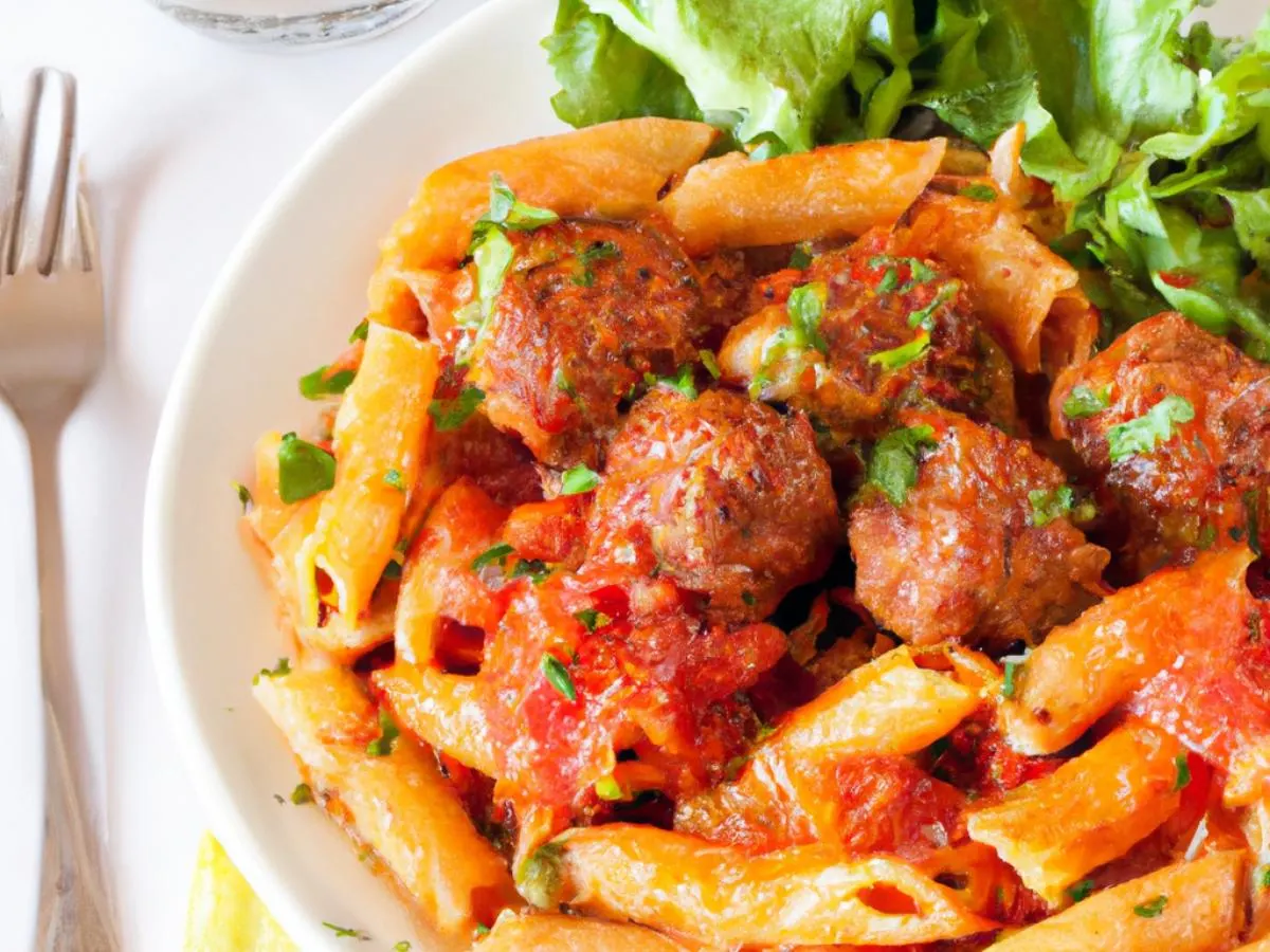 (GF) Penne with Meatballs and Marinara Sauce [21 oz]