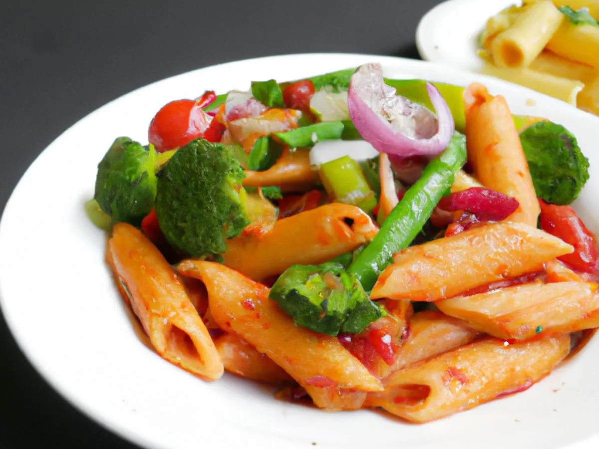 Penne with Mixed Veggies and Marinara Sauce [18 oz]