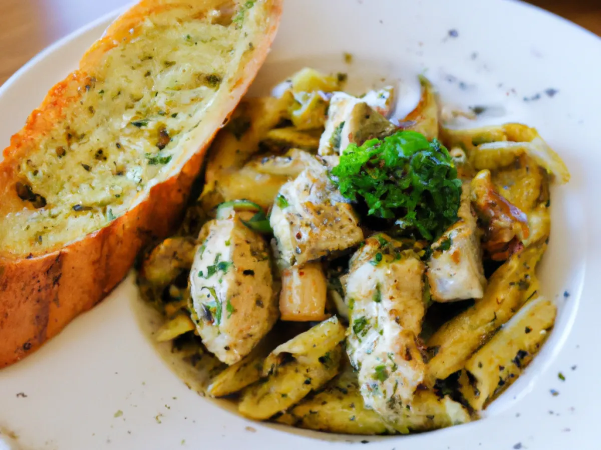 Penne with Chicken and Classic Pesto Cream [21 oz]