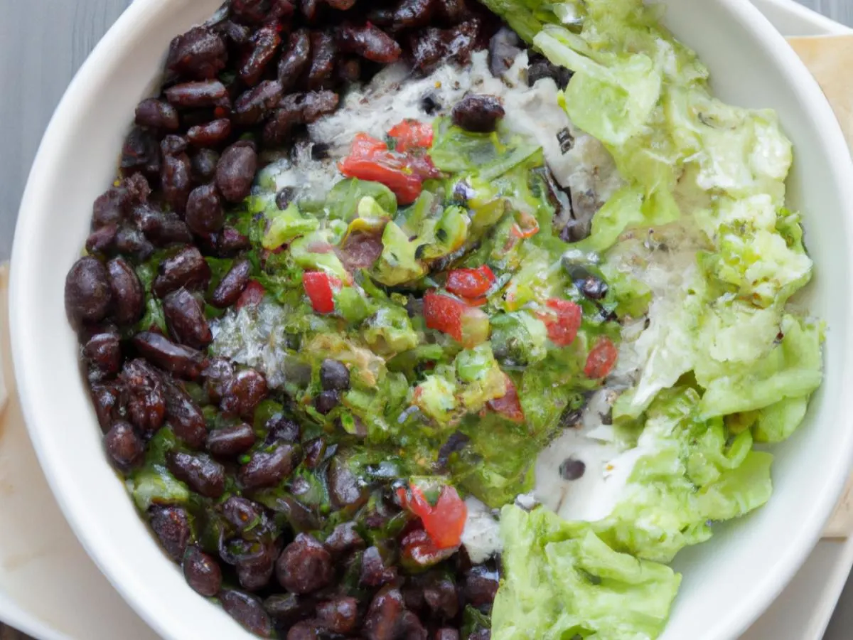 Large Vegan Beans & Guacamole Burrito Bowl Large Vegan Beans & Guacamole Burrito Bowl