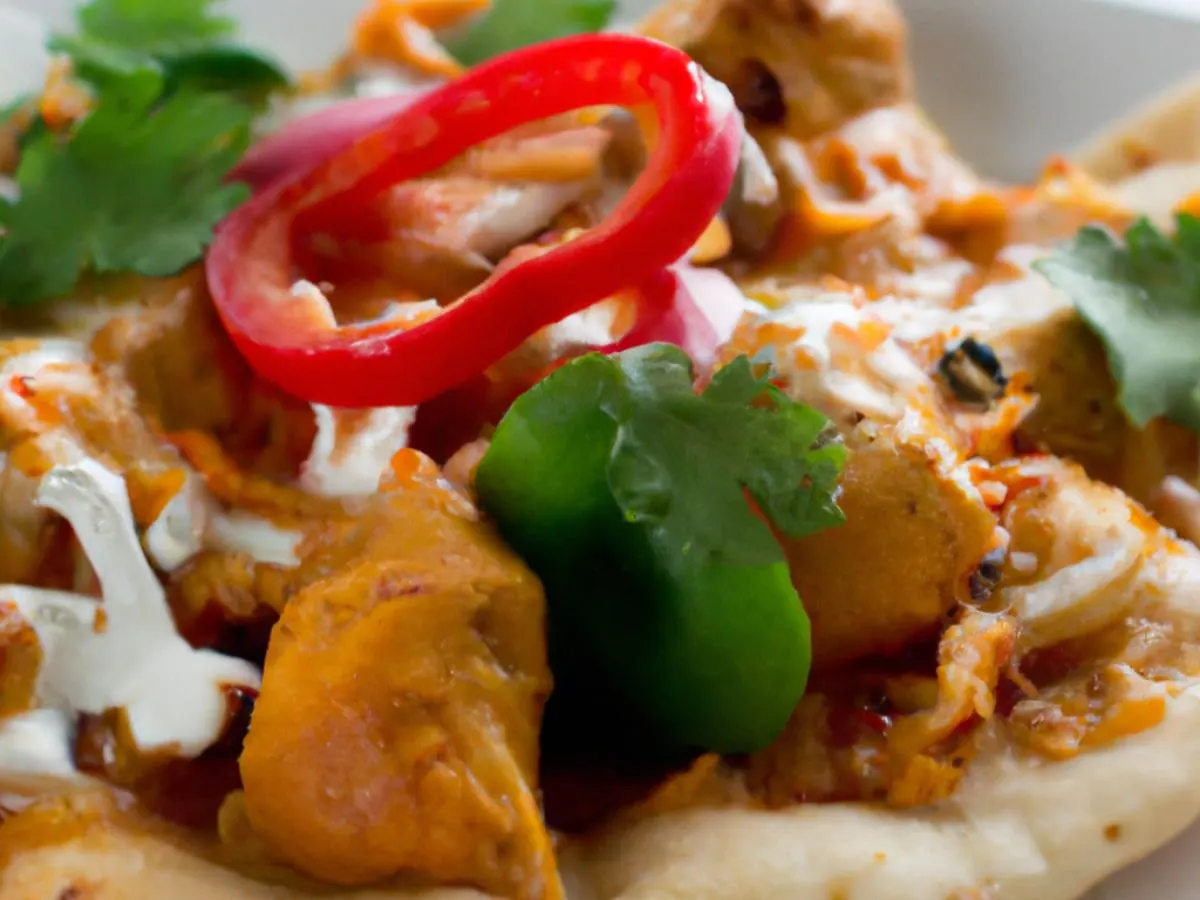 Butter Chicken Naanizza Butter Chicken Naanizza