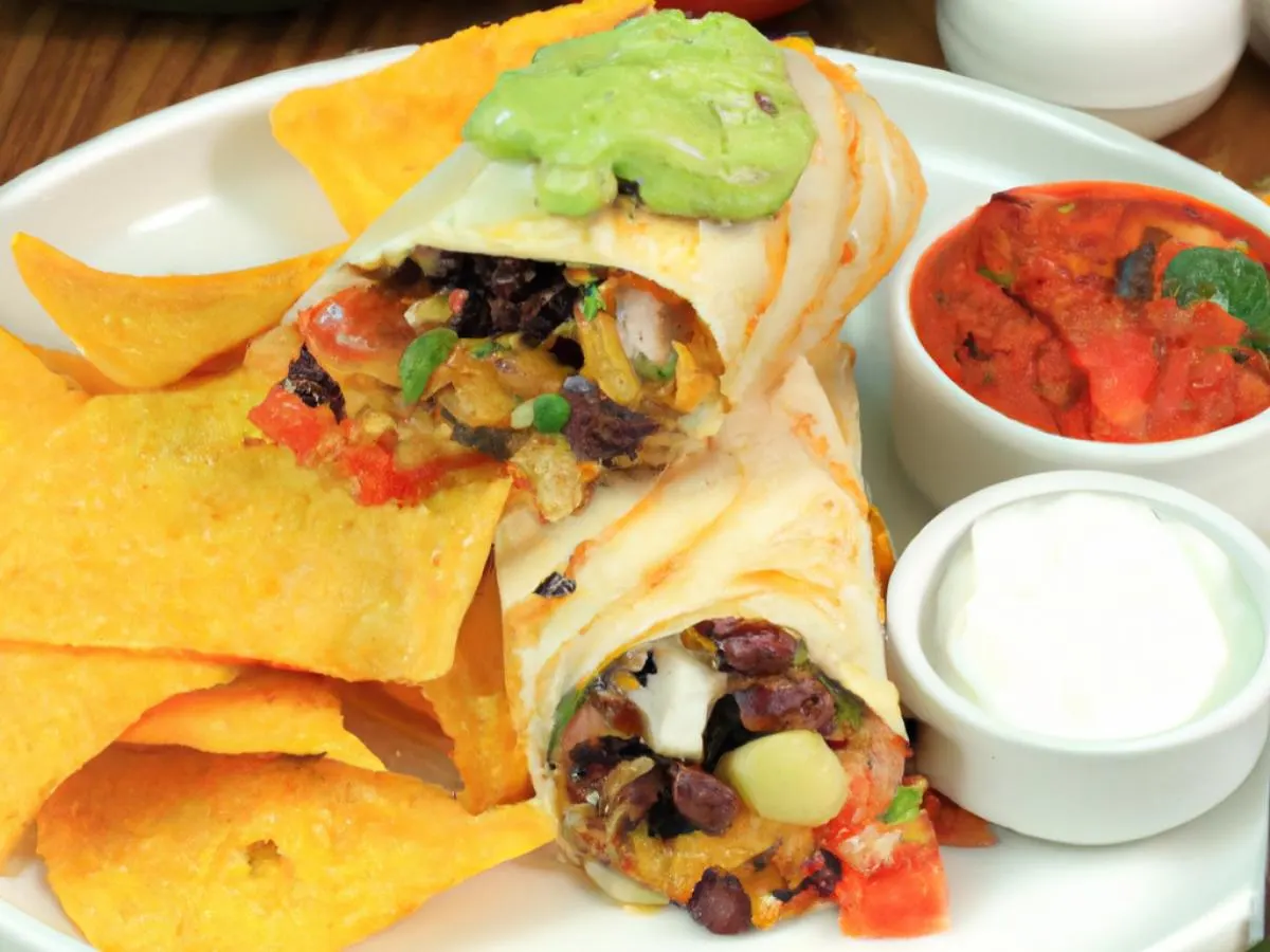 Super Vegetarian Bean, Cheese, and Rice Burrito
