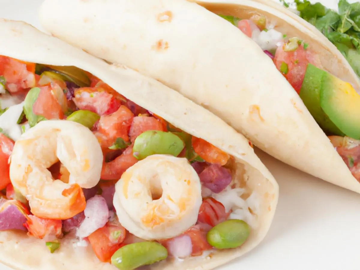 Dual Protein - Veggies and Shrimp (flour)Tacos Dual Protein - Veggies and Shrimp (flour)Tacos