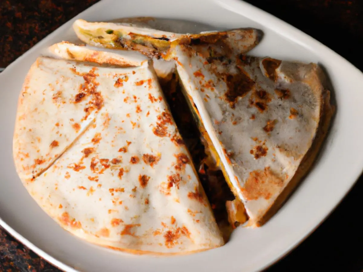 Tres Cheese Quesadilla with Beef Tres Cheese Quesadilla with Beef