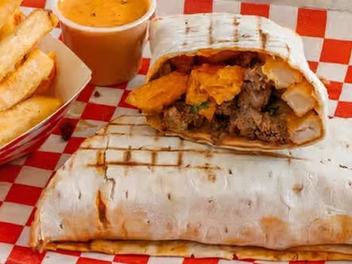 Algerian Ground Beef Wrap