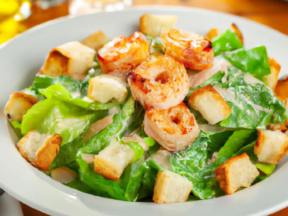 Caesar Salad with Shrimp
