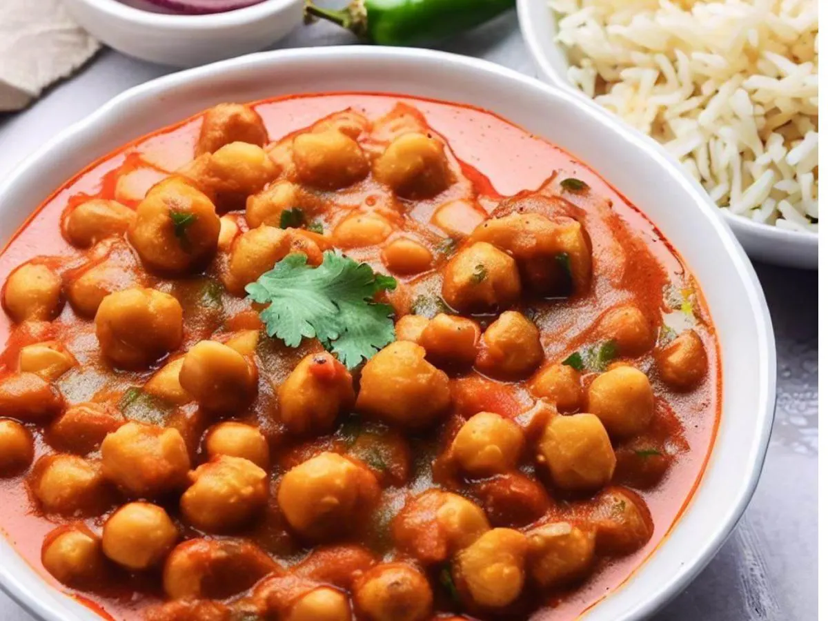 Vegan Chana Masala with Rice and Dal Tadka (Gluten-Free) Vegan Chana Masala with Rice and Dal Tadka (Gluten-Free)
