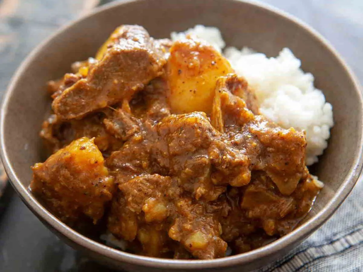 Goat Curry with Rice, Naan and Dal Tadka Goat Curry with Rice, Naan and Dal Tadka
