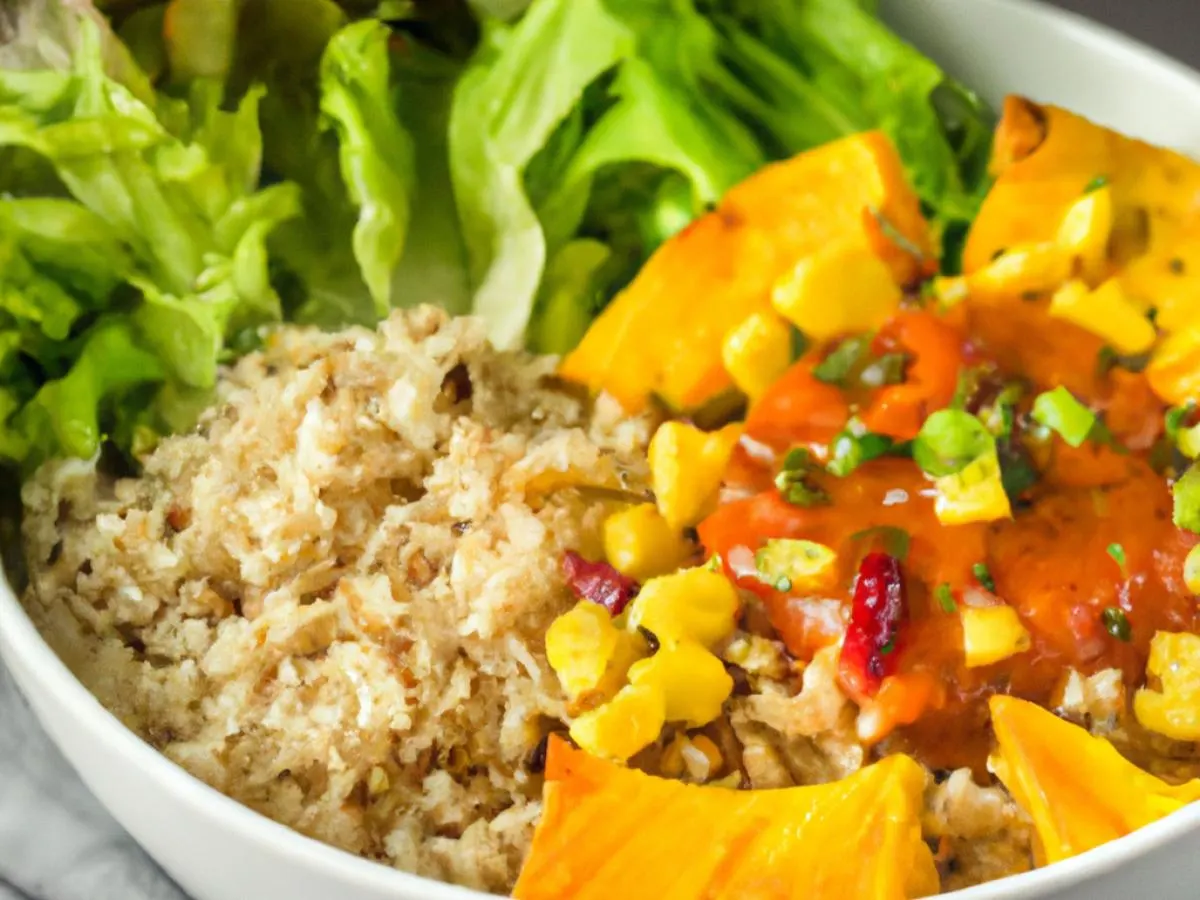 Ginger Butternut Squash Burrito Bowl with Spicy Corn Salsa and Red Chili Sauce Ginger Butternut Squash Burrito Bowl with Spicy Corn Salsa and Red Chili Sauce