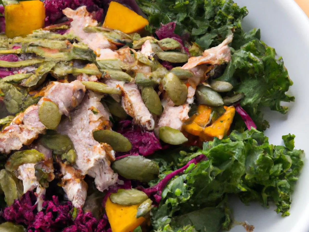 Pink Power Salad with Organic Chicken