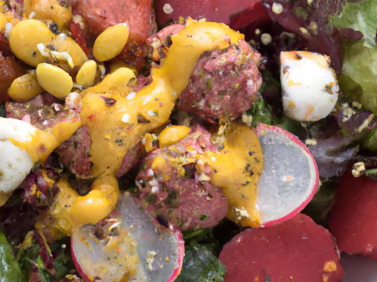 Vegetarian Potato Lover Salad with Lentil Balls