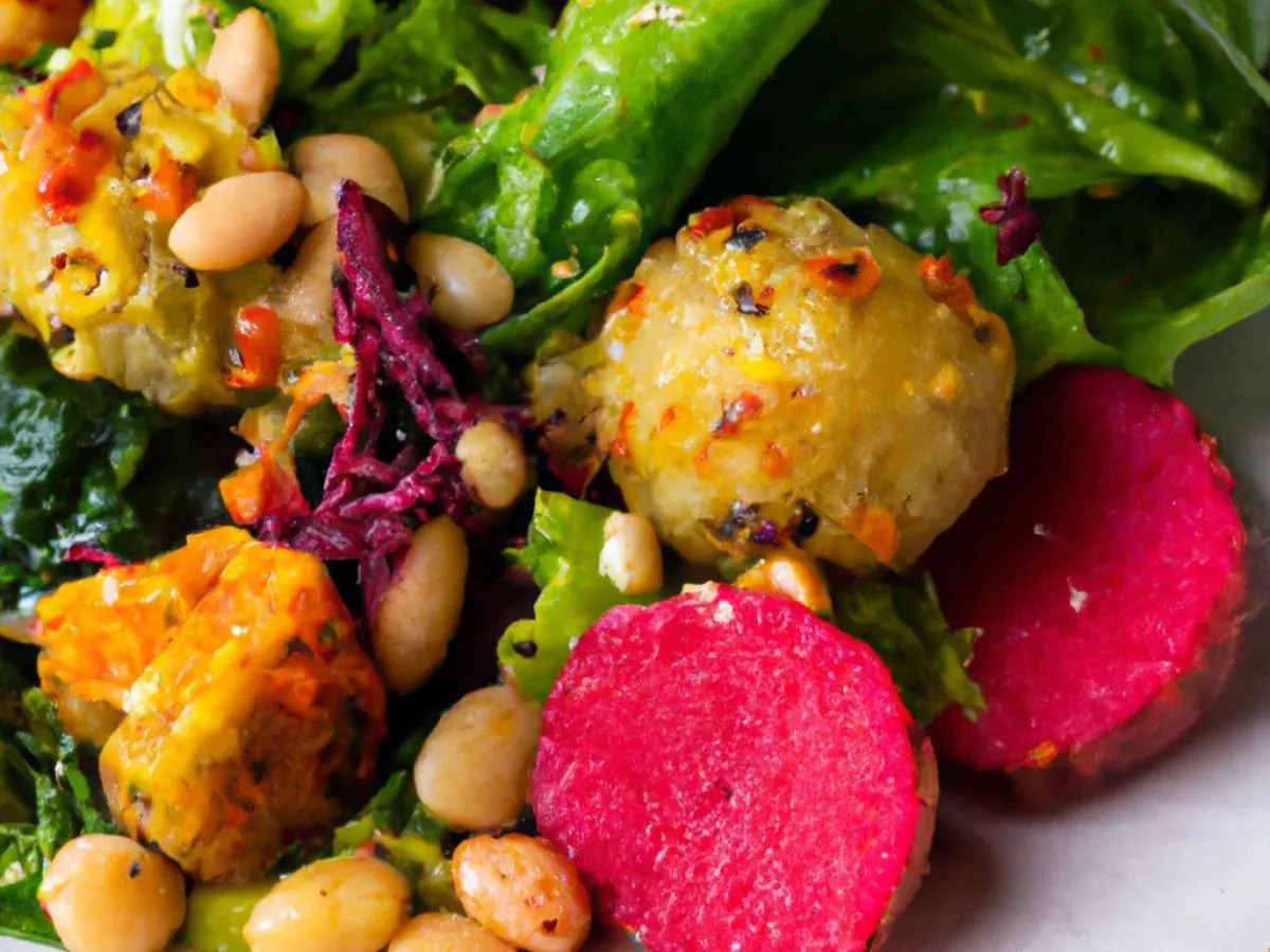 Vegan Potato Lover Salad with Lentil Balls (No Dairy)
