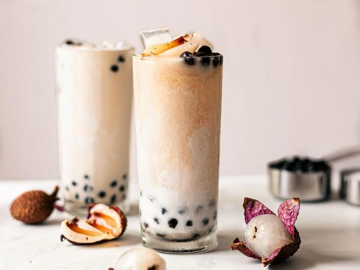 Lychee Bubble Tea Lychee Bubble Tea