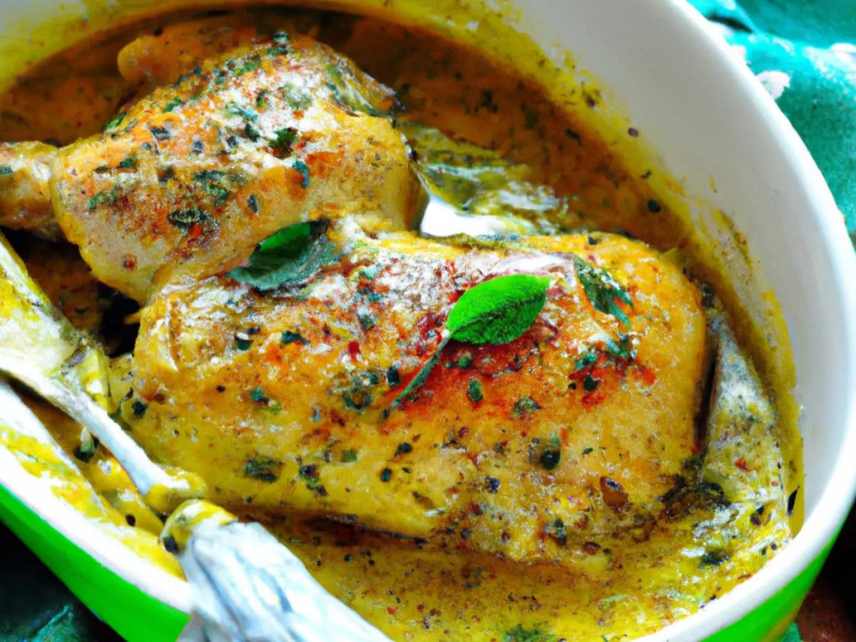 Chicken in wine mustard sauce