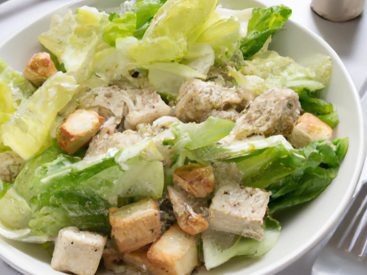 Caesar Salad with Tofu