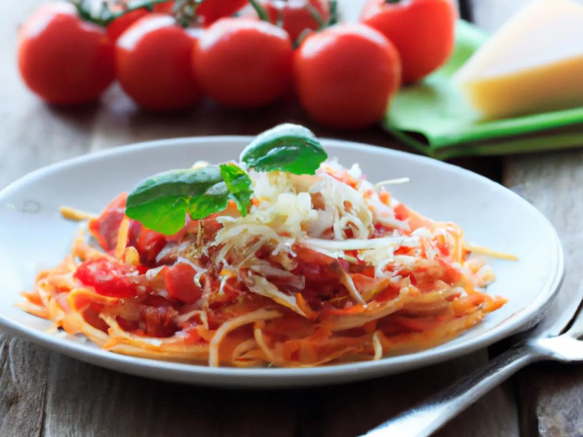 Vegetarian Tomato pasta with Parmesan Vegetarian Tomato pasta with Parmesan