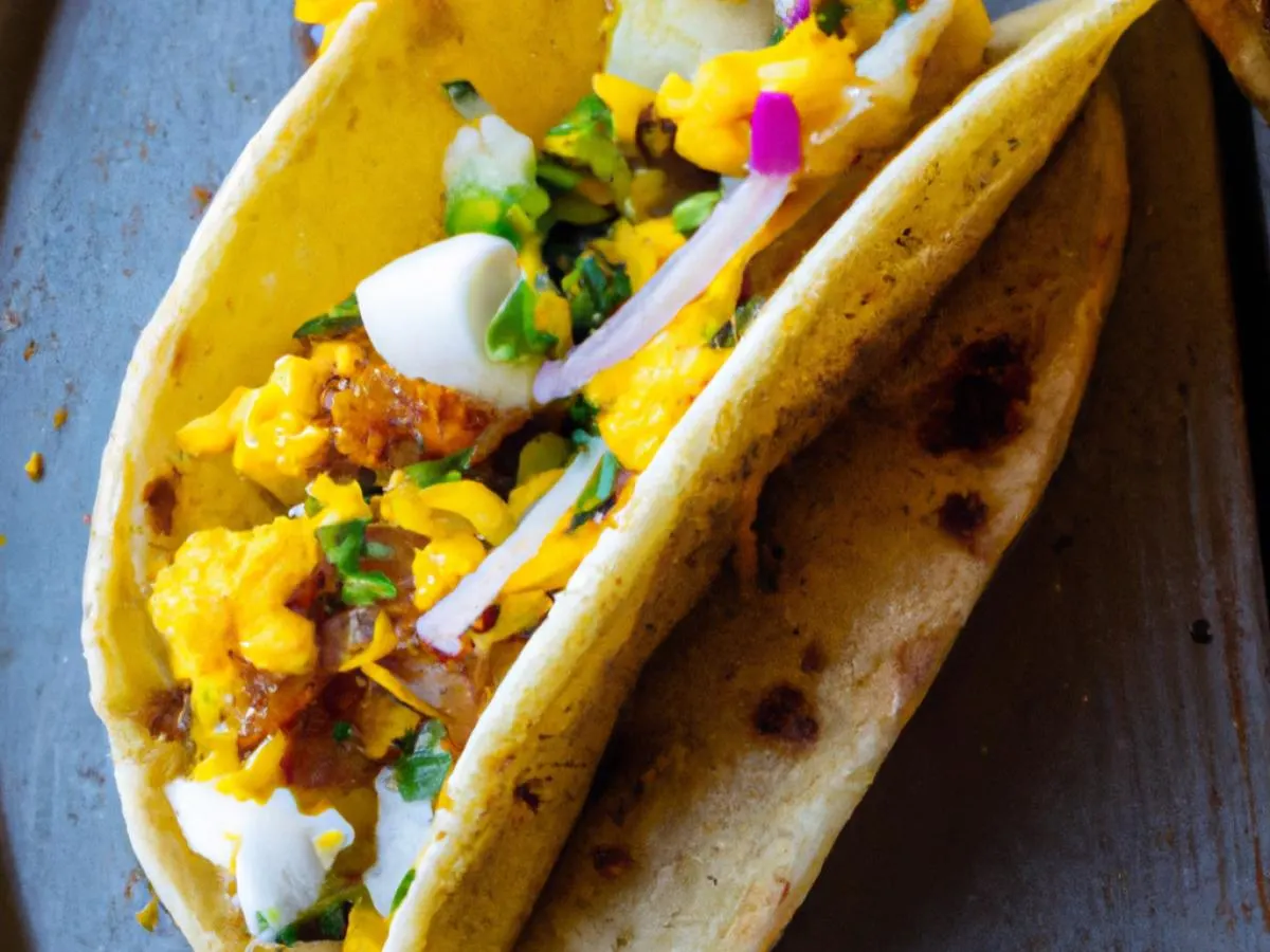 Classic Breakfast Taco with Green Salsa