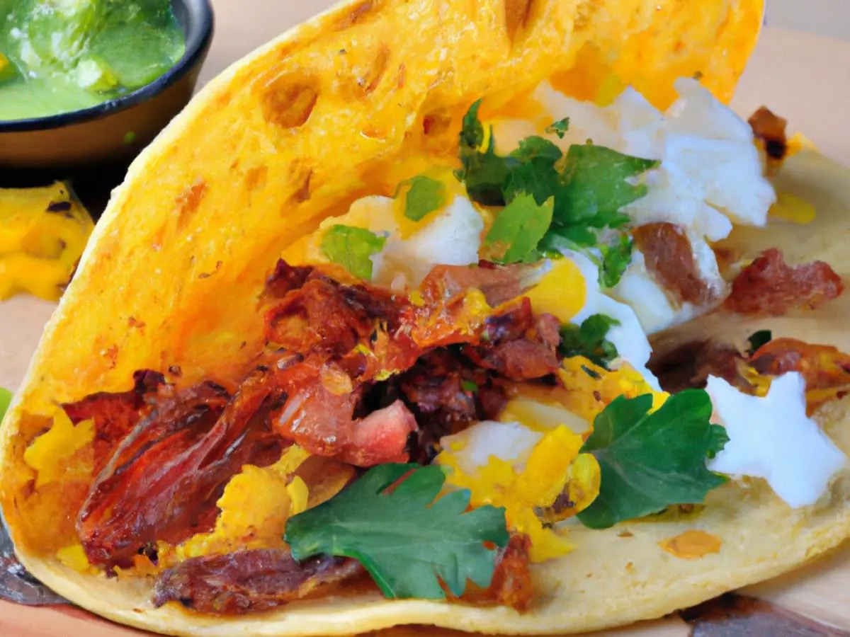 BEC Breakfast Taco with Green Salsa
