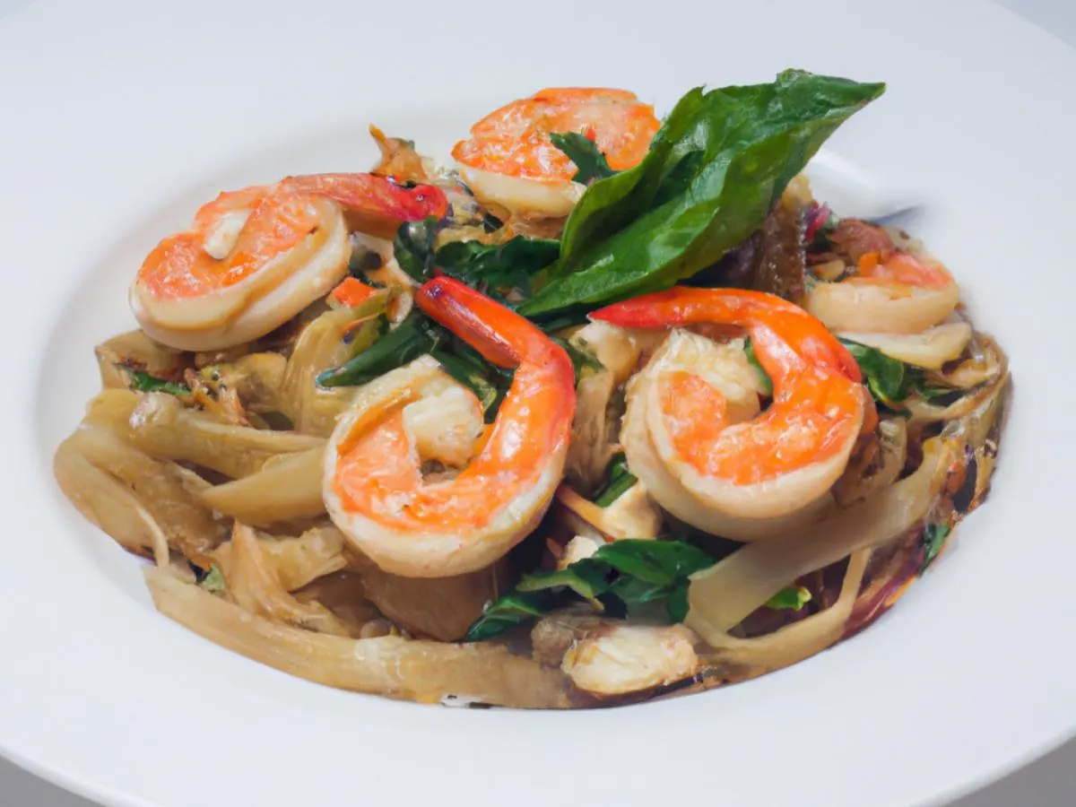 Drunken Noodles with Shrimp Drunken Noodles with Shrimp
