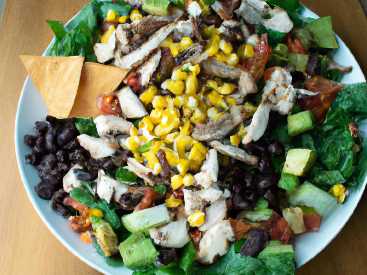 Southwest Entree Salad with Chicken (NO DAIRY) (Lime Vinaigrette) Southwest Entree Salad with Chicken (NO DAIRY) (Lime Vinaigrette)