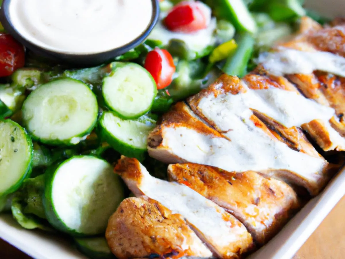 Individual Grilled Chicken Salad with Ranch Dressing Individual Grilled Chicken Salad with Ranch Dressing