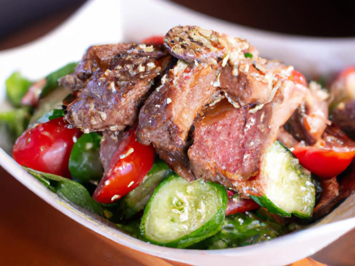 Individual Ribeye Steak Salad with Sesame Vinaigrette Individual Ribeye Steak Salad with Sesame Vinaigrette