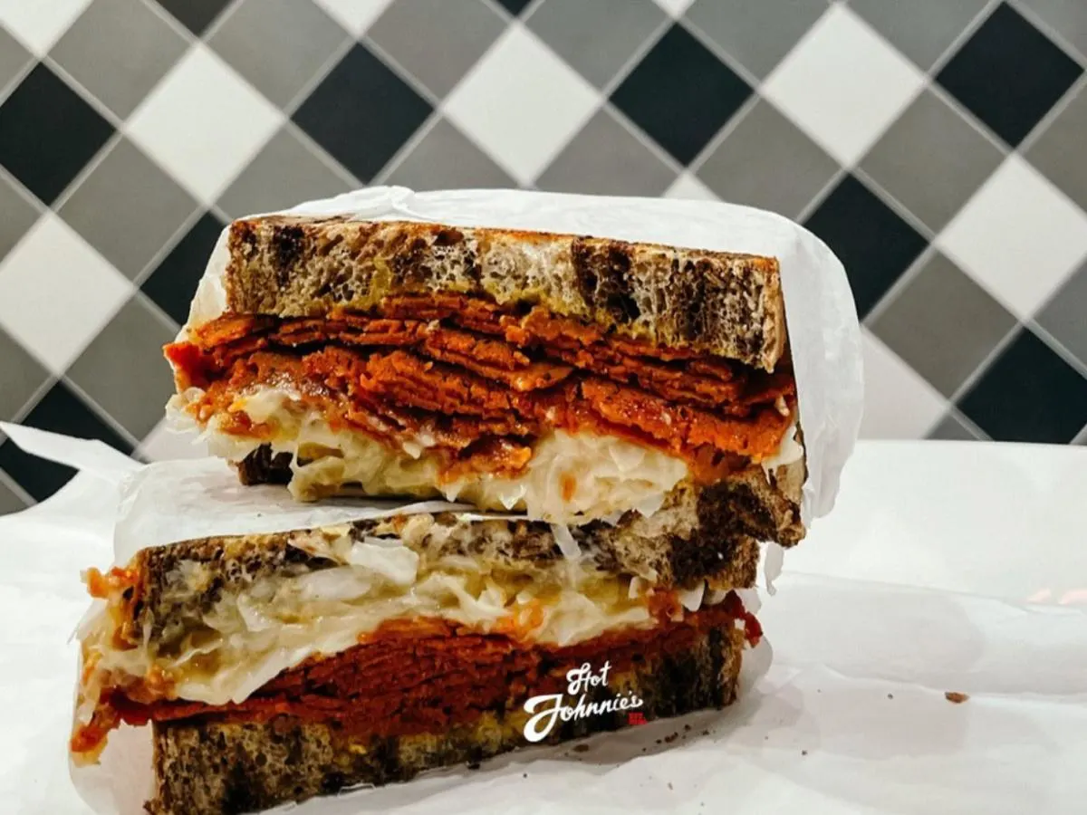 Vegan Reuben Sandwich on Marble Rye Vegan Reuben Sandwich on Marble Rye