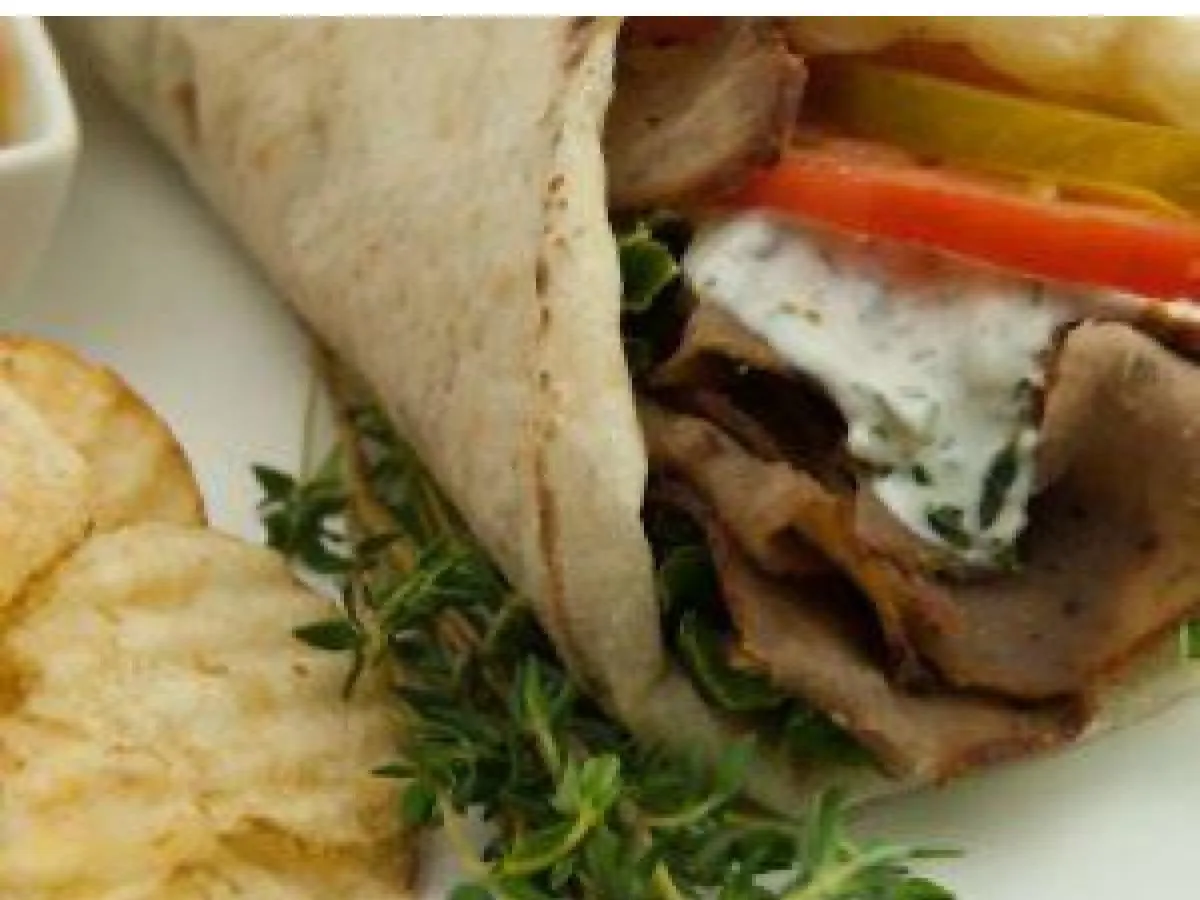 Gyro Pita with Side Salad Gyro Pita with Side Salad