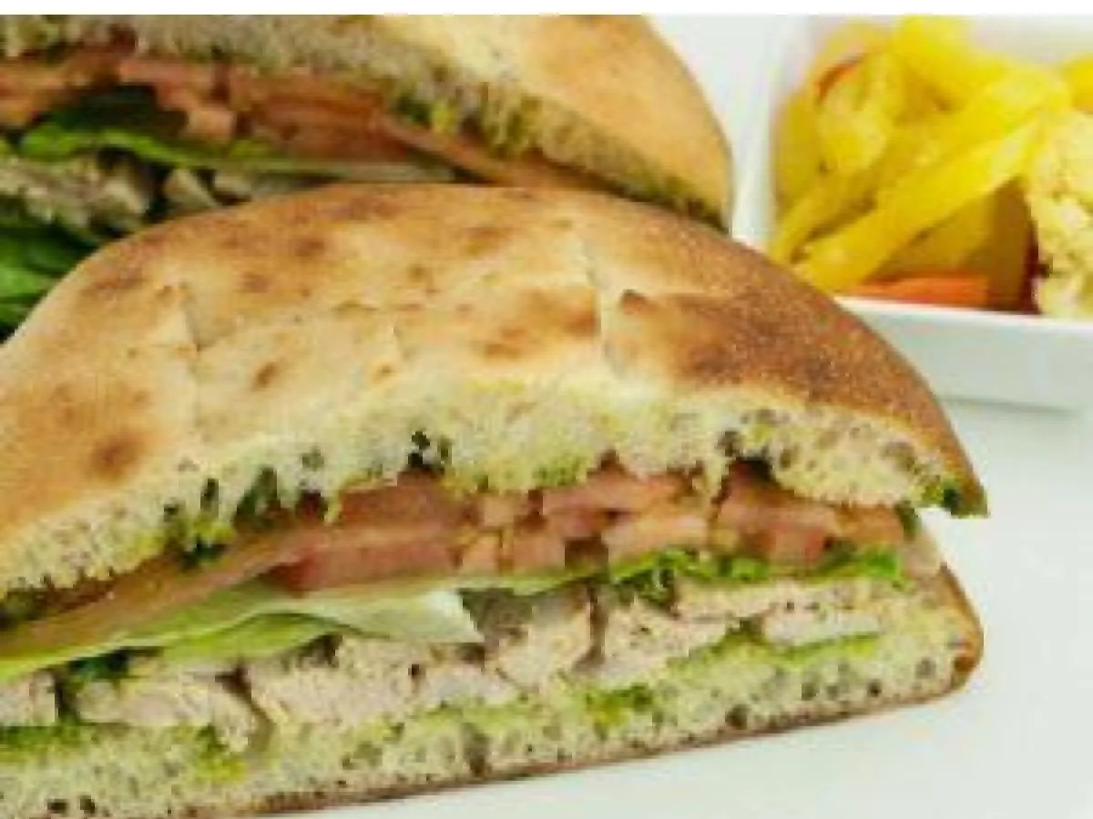 Chicken Fillet Panini with Side Salad Chicken Fillet Panini with Side Salad