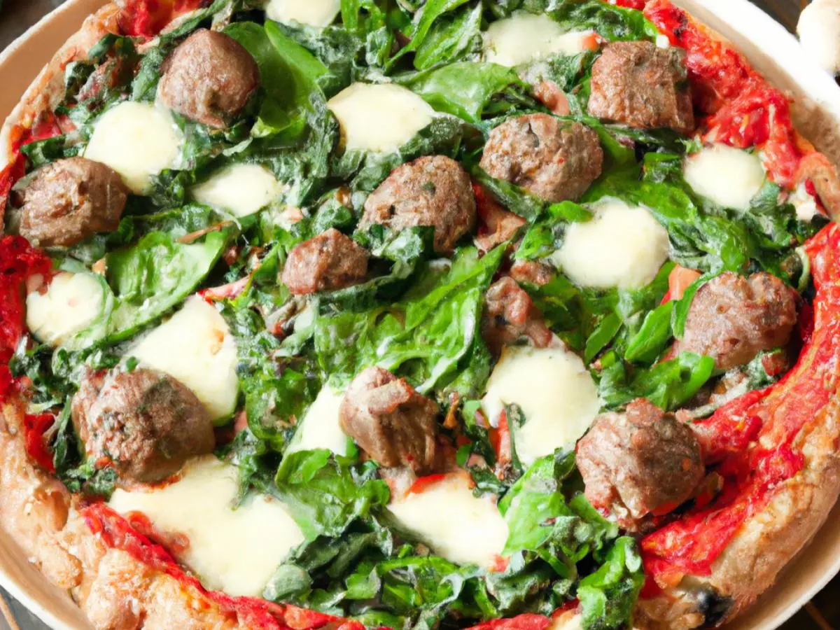 Meatball Deep Dish Pizza Meatball Deep Dish Pizza