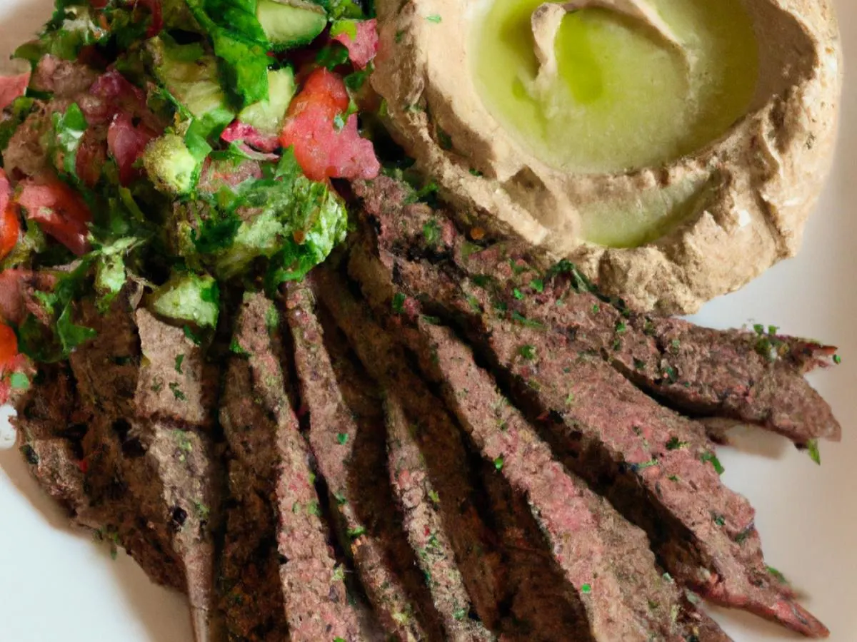 Steak Shawarma with Tabouli Salad and Hummus Steak Shawarma with Tabouli Salad and Hummus