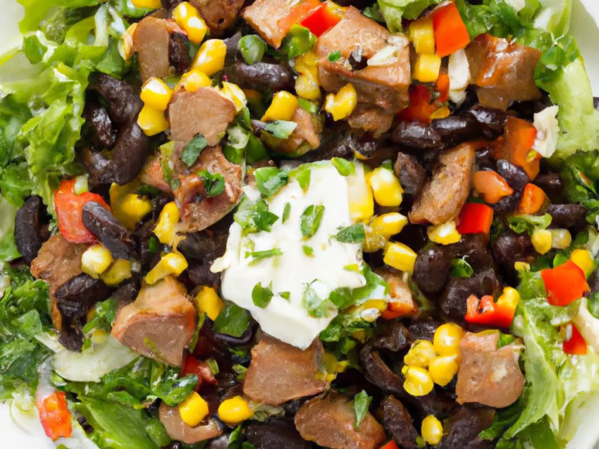 Braised Pork & Diablo Salsa Salad Bowl