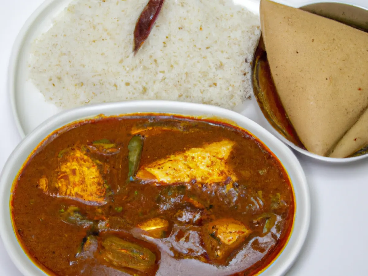 Madras Fish Curry, Steamed White Rice & Cocktail Samosa [16oz]