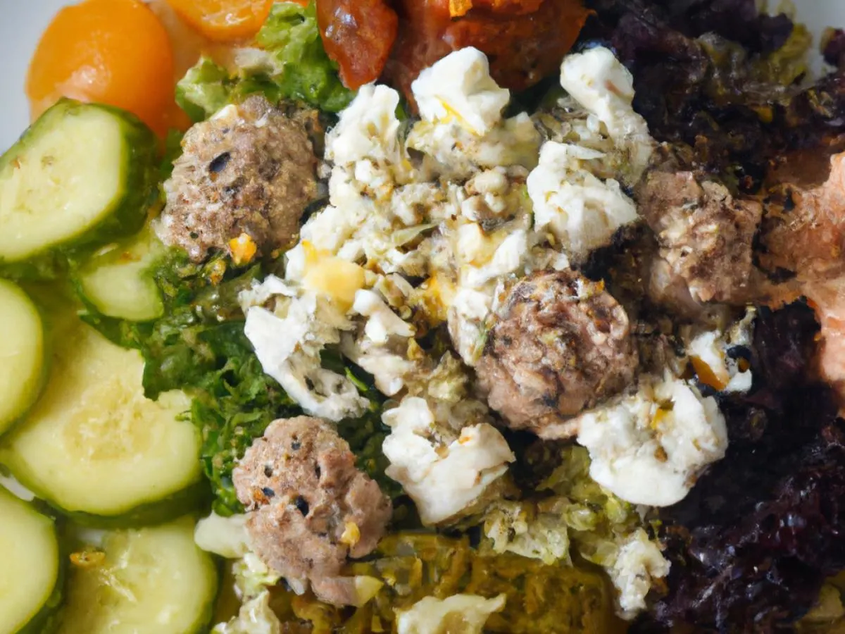 Awake Salad with Meatballs