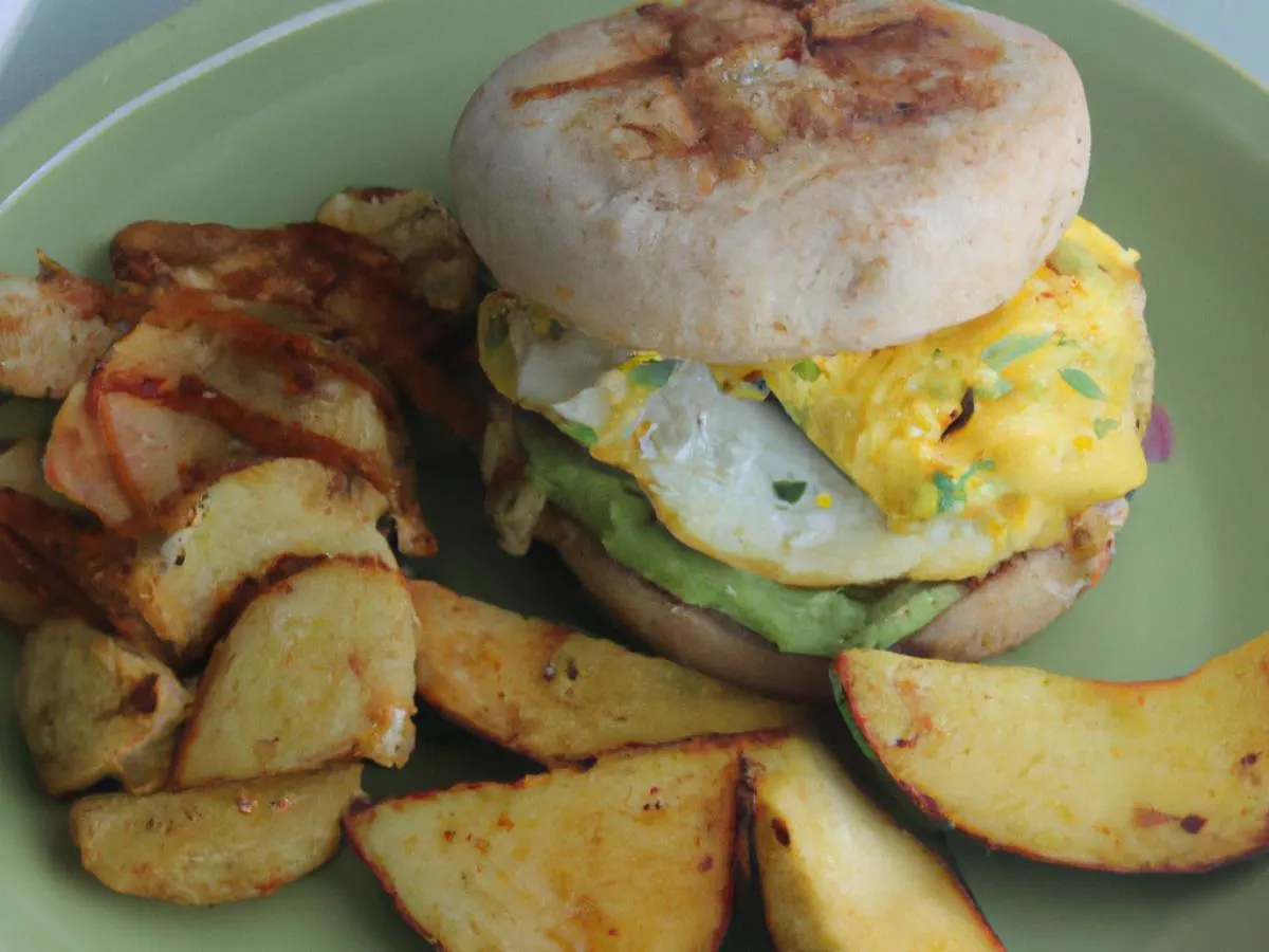 Avocado & Egg Sandwich with Fried Potatoes Avocado & Egg Sandwich with Fried Potatoes