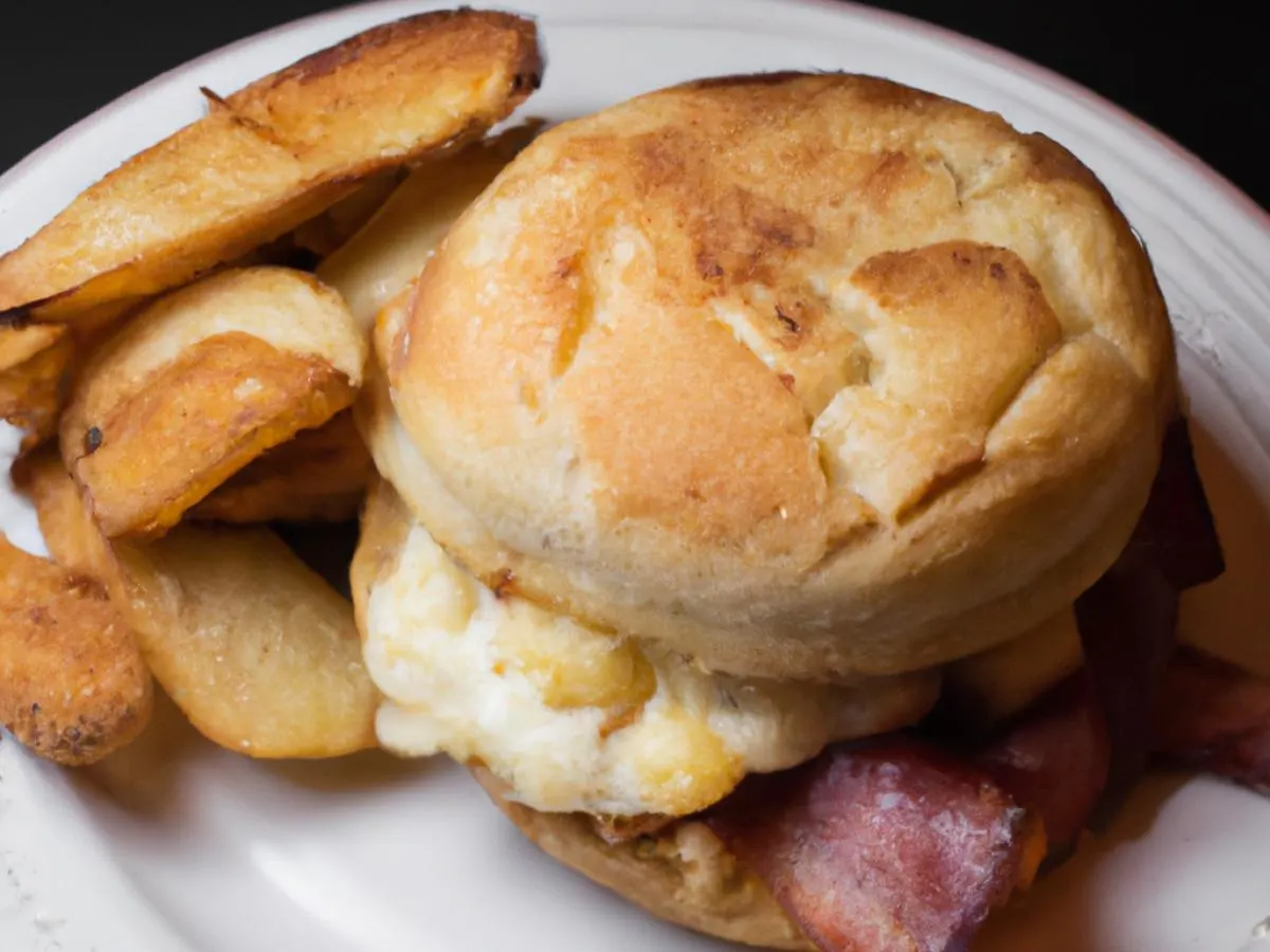 Bacon Sandwich with Fried Potatoes Bacon Sandwich with Fried Potatoes