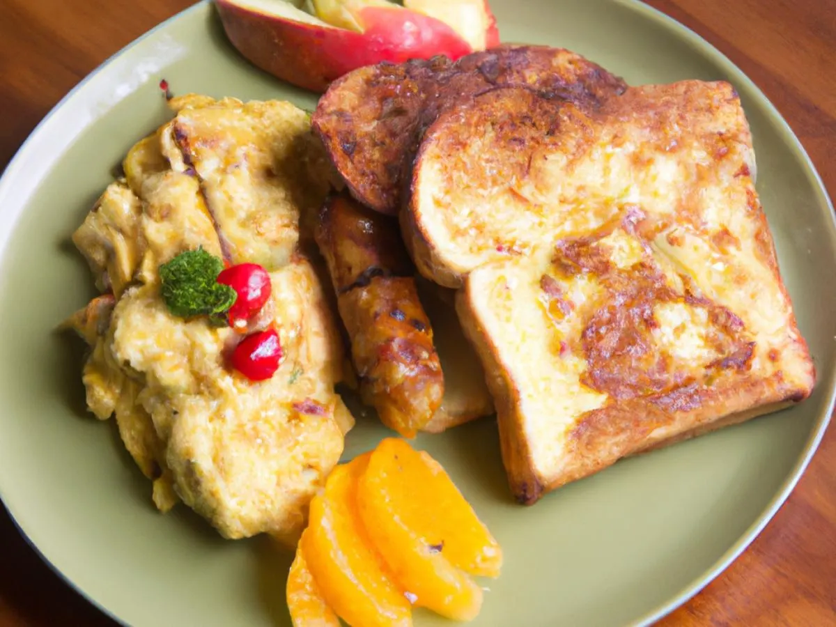 Thai French Toast with Chicken Apple Sausage Thai French Toast with Chicken Apple Sausage